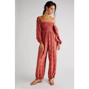 Free People Dahlia Smocked Jumpsuit